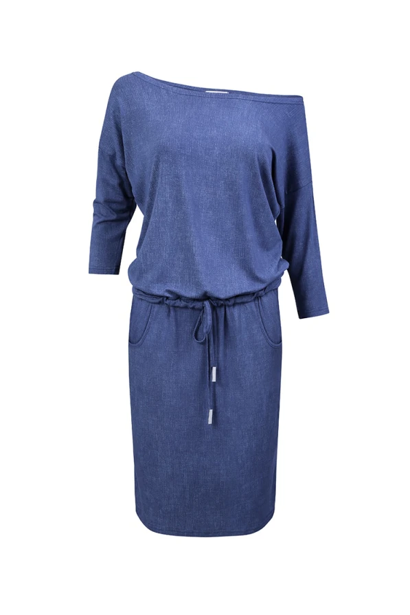 13-20 Sportinė suknelė - Viskozė - šviesiai mėlynas džinsas